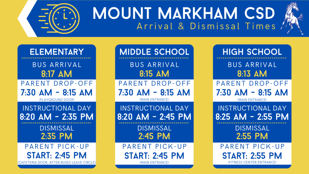 2022-23 Arrival and Dismissal Times
