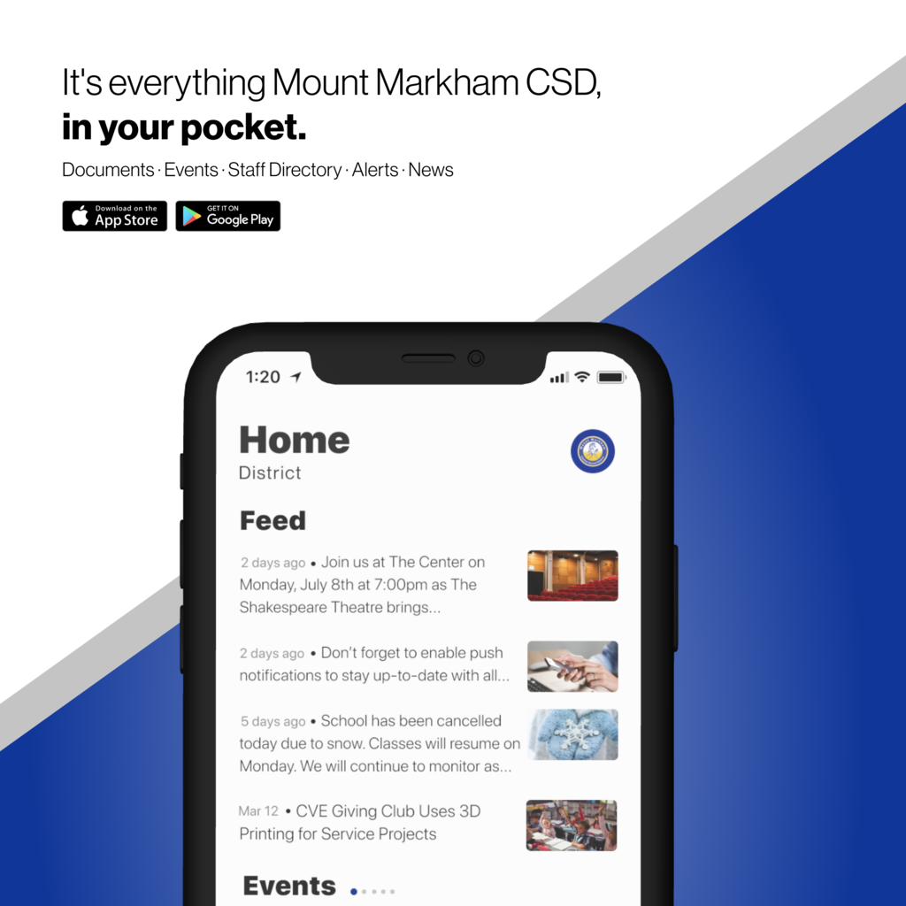 It's everything Mount Markham CSD, in your pocket.