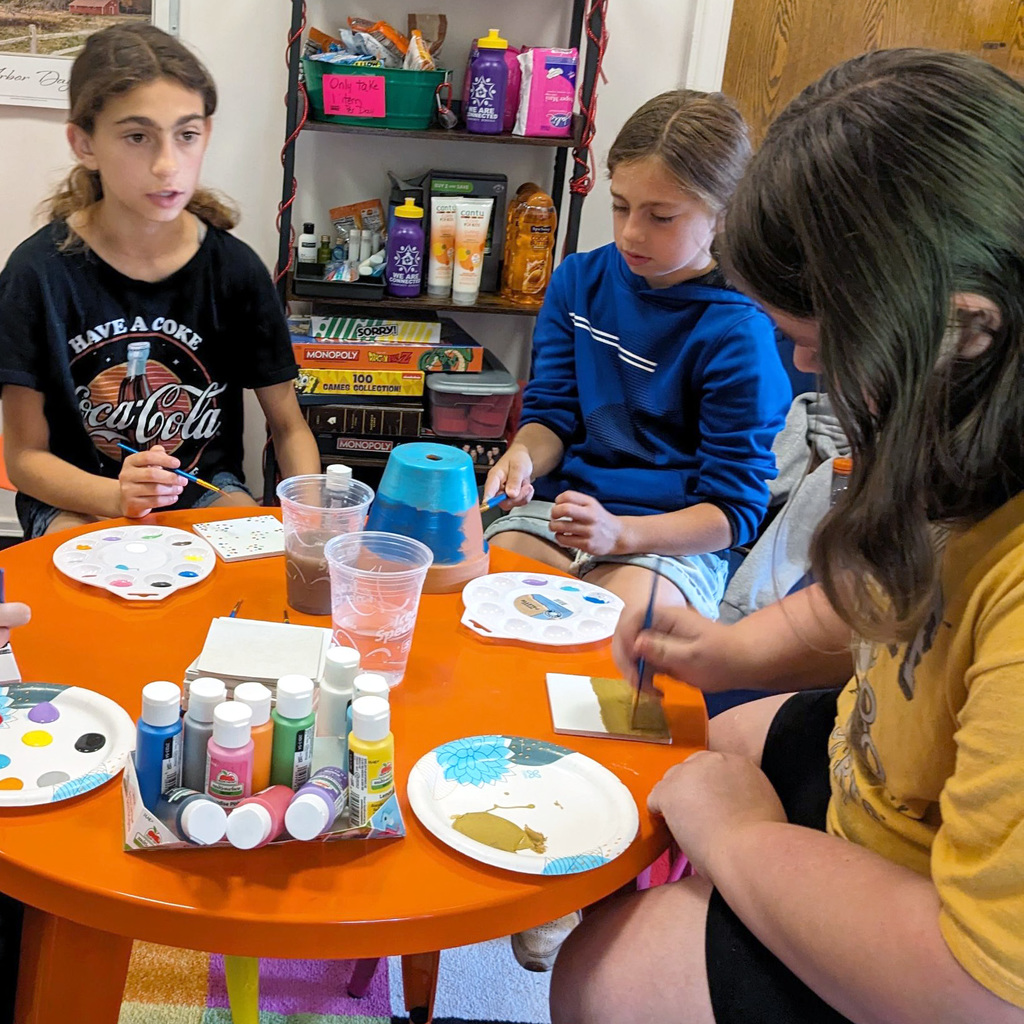 Students paint